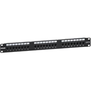 لوحة التصحيح للشبكة Intellinet ذات 24 منفذ Cat6 مع مصابيح LED - مدرجة في قائمة UL - 19 بوصة على حامل - جهات اتصال مطلية بالذهب من درجة التثبيت 3 ميكرومتر - ضمان Mfg مدى الحياة 721080 in Kuwait