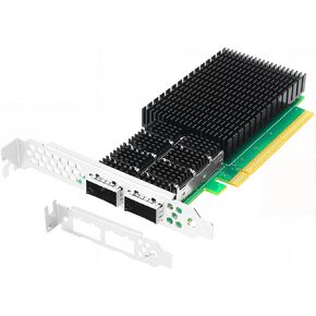 ثنائي المنفذ QSFP56 100GbE SmartNIC لـ Mellanox ConnectX-6 Dx بطاقة محول إيثرنت PCIe 4.0 x16 Zero-Touch RoCE يدعم Windows/Windows Server/Linux in Kuwait