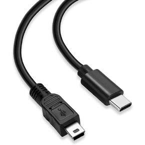 Mini USB to USB-C Charging Cable for Logitech Creators Blue Yeti USB Microphone, Garmin GPS, PlayStation 3 Controller, TI-84 Plus CE Graphing Calculator, Camera, Dash Cam, MP3 & More in Saudi Arabia