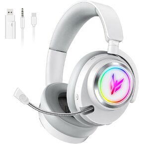 Wireless Gaming Headset for PS5 PS4 PC Switch Mac - 2.4GHz USB/Type-C & Bluetooth 5.4 RGB Headphones with 100H Battery, 7.1 Surround Sound, Noise Cancelling Mic & 3 Audio Modes (HiFi/Music/Game) in Saudi Arabia