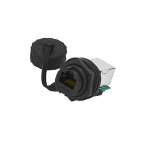 LR20 M20 إيثرنت شبكة LAN كابل مقاوم للماء IP65 الطيران ذكر التوصيل أنثى لوحة المقبس RJ45 موصل CAT5 محول الإشارة 1A (المقبس رقم 4، الجوز المعدني) in Kuwait