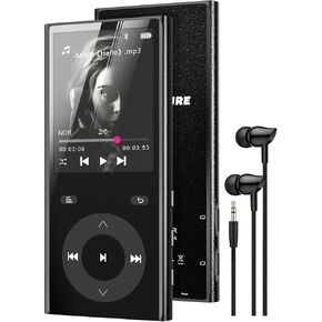 مشغل MP3 سعة 90 جيجابايت مع بلوتوث 5.3، مشغل موسيقى مع فتحتين لبطاقة TF، شاشة ملونة 2.4 بوصة، أزرار تعمل باللمس، مشغل MP3 للأطفال، مكبر صوت مدمج، صوت HiFi، يدعم ما يصل إلى 256 جيجابايت، سماعات الأذن متضمنة in Kuwait