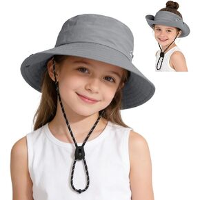 ZOORON Kids UPF 50+ Sun Hat for Boys Girls Wide Brim Lightweight Bucket Hat for Hiking Beach Safari, Quick Dry Adjustable in Kuwait