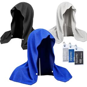 3Pack Cooling Hoodie Towel, UPF 50+ Sun Protection Ice Towel, Instant Cooling Towels for Neck and Face, Perfect for Sports, Gym, Workout, Yoga, Running & Hot Weather in Saudi Arabia