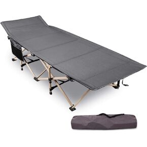 REDCAMP Folding Camping Cots for Adults Heavy Duty, 28" Wide Sturdy Portable Sleeping Cot for Camp Office Use, Gray in Saudi Arabia