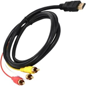 HDTV-Compatible to Composite AV Adapter Gold Plated Interfaces Full 1080P Output for Players Set Top Box HDTV-Compatible to Av for Player in Kuwait