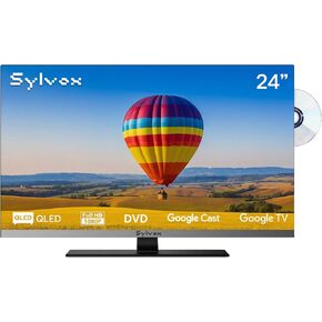 تلفزيون SYLVOX 24 بوصة ذكي RV، تلفزيون Google 12 فولت/24 فولت مع مشغل DVD مدمج | تلفزيون RV بدقة 1080 بكسل، تصميم مضاد للاهتزاز، حماية واسعة من الجهد (9-32 فولت)، حواف ضيقة للغاية (سلسلة Limo 2026) in Kuwait