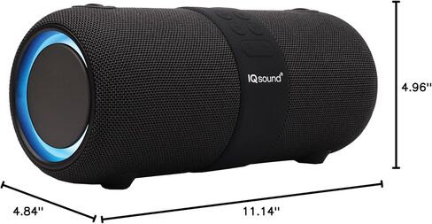 مكبر صوت بلوتوث محمول Supersonic IQ Sound IQ-2323BT مقاس 2 × 3 بوصات مزود بتقنية TWS والتحكم الصوتي وصوت واضح وأضواء RGB ومقاومة للماء وراديو FM ومدخلات USB/AUX - مثالي لأي حدث in Saudi Arabia