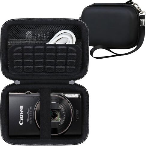 علبة الكاميرا لـ Canon PowerShot SX740/ SX730/ SX720/ SX710/ SX610/ SX260/ ELPH 360 HS الكاميرا الرقمية ، حقيبة سفر كاميرات مدونة ، جيب شبكة للبطاريات ، بطاقات SD وكابلات USB ، وردي in Saudi Arabia