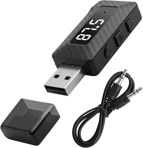 محول بلوتوث USB لاستريو السيارة، مستقبل إرسال FM بلوتوث 5.3 لاسلكي لـ FM+AUX، محول USB عالمي إلى بلوتوث لاستريو السيارة، أجهزة ستريو منزلية، كمبيوتر in Saudi Arabia