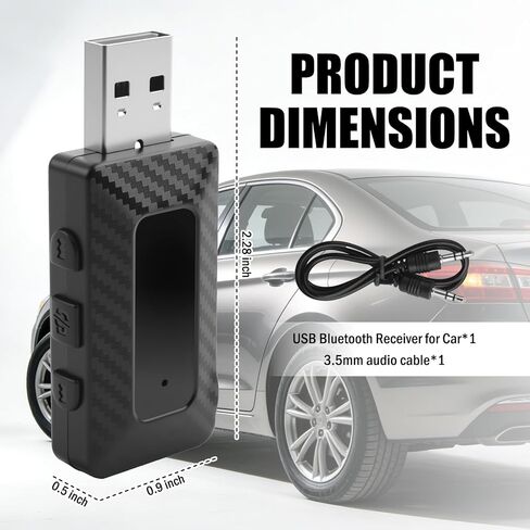 محول بلوتوث USB لاستريو السيارة، مستقبل إرسال FM بلوتوث 5.3 لاسلكي لـ FM+AUX، محول USB عالمي إلى بلوتوث لاستريو السيارة، أجهزة ستريو منزلية، كمبيوتر in Saudi Arabia