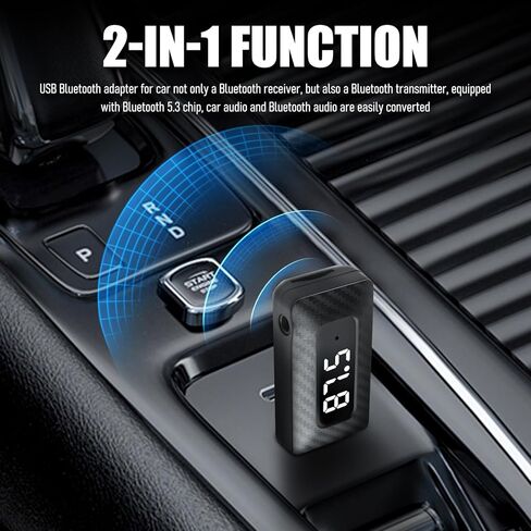 محول بلوتوث USB لاستريو السيارة، مستقبل إرسال FM بلوتوث 5.3 لاسلكي لـ FM+AUX، محول USB عالمي إلى بلوتوث لاستريو السيارة، أجهزة ستريو منزلية، كمبيوتر in Saudi Arabia