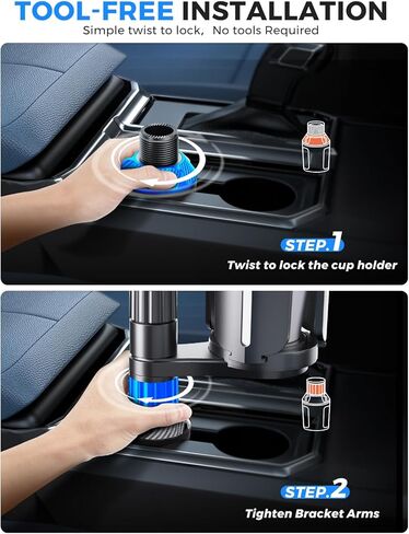 eSamcore Tablet Holder for Car Cup Holder Mount, 14" Height Adjustable iPad Holder for Truck, Cupholder Tablet Stand with Extra Drink Holder, Fits iPad Pro Air Mini, iPhone 17 16 Pro Max, Galaxy Tab in Saudi Arabia