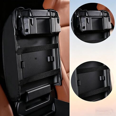 غطاء وحدة التحكم المركزية متوافق مع Ford F150 2015-2020، F250 F350 F450 2017-2022، Expedition 2018-2024، غطاء صندوق مسند الذراع من جلد البولي يوريثان، واقي مضاد للخدش، (مقعد الدلو فقط) in Kuwait