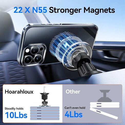 for MagSafe Car Mount,【22 N55 Super Magnets】Magnetic Phone Holder for Car Air Vent, HandsFree Cell Phone Mount Car Accessories for Men Women Compatible with iPhone 17 16 15 14 13 12 Pro Max in Kuwait