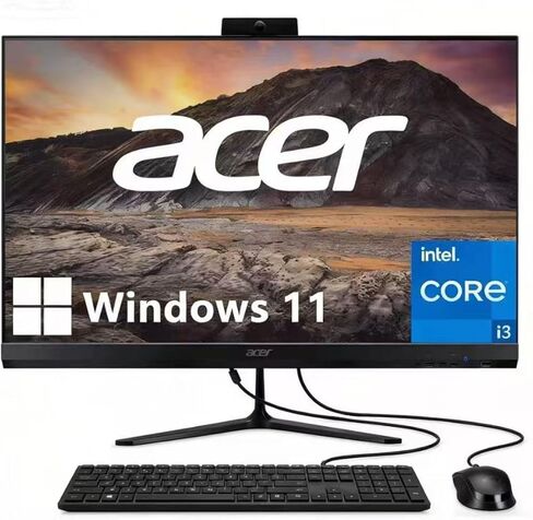 كمبيوتر مكتبي آيسر أسباير C24 الكل في واحد | شاشة FHD IPS 120 هرتز مقاس 23.8 بوصة | Intel Core i3-1305U (حتى 4.5 جيجا هرتز) | ذاكرة وصول عشوائي (RAM) سعة 16 جيجابايت | SSD سعة 512 جيجابايت | Office 365 للويب | لوحة مفاتيح وماوس سلكية | Wi-Fi 6 in Kuwait