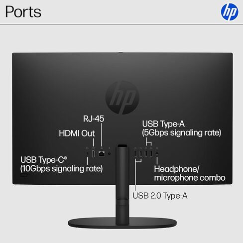 كمبيوتر مكتبي HP 2025 الكل في واحد بدقة FHD مقاس 22 بوصة • الإصدار الجديد للاستخدام اليومي • أحدث وحدة معالجة مركزية Intel رباعية النواة من الجيل الثالث عشر • ذاكرة DDR5 بسعة 16 جيجابايت • وحدة تخزين بسعة 128 جيجابايت • HDMI • Type-C • Wi-Fi • كاميرا ويب  in Saudi Arabia