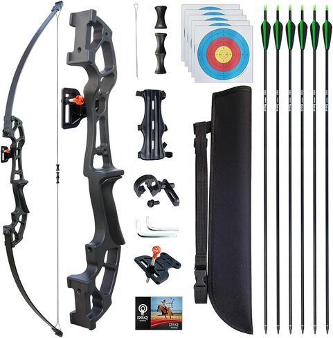 D&Q Bow and Arrow Set for Adults Recurve Bow 30lb 40lb for Beginner to Intermediate Recurve Bows for Adults Beginner Training Practice Target in Saudi Arabia