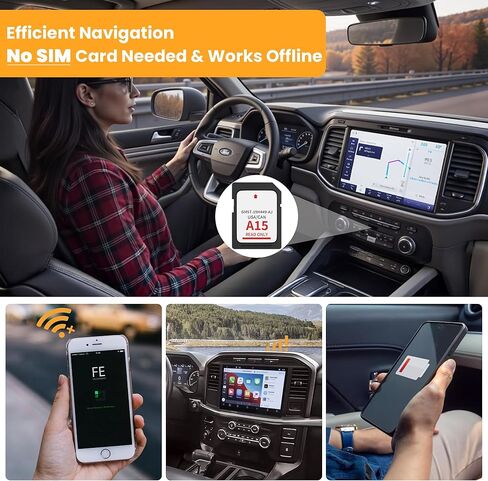 2026 Latest A15 Navigation SD Card Map Accessory for Ford Lincoln, F-150 Explorer Fusion Expedition Escape Edge MKC MKZ MKX Sync 2 Navigation SD Card Accessories Update USA/Canada Maps, GM5T-19H449-AJ in Saudi Arabia