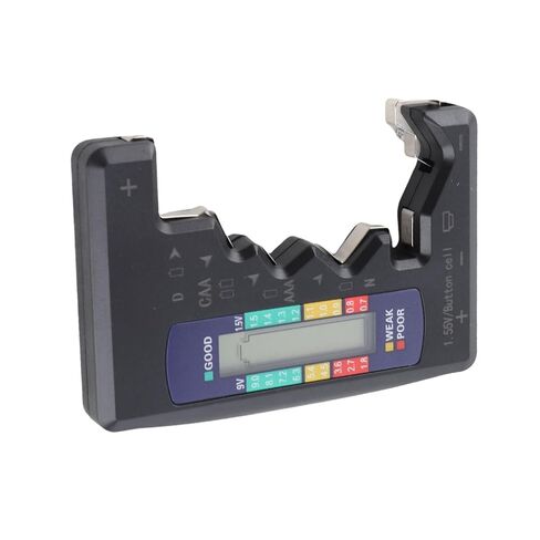 Digital LCD Universal Battery Checker, for AA AAA C D 9V & 1.5V Cells Battery Tester, Rechargeable Batteries Capacity Meter for Home (Black) in Saudi Arabia