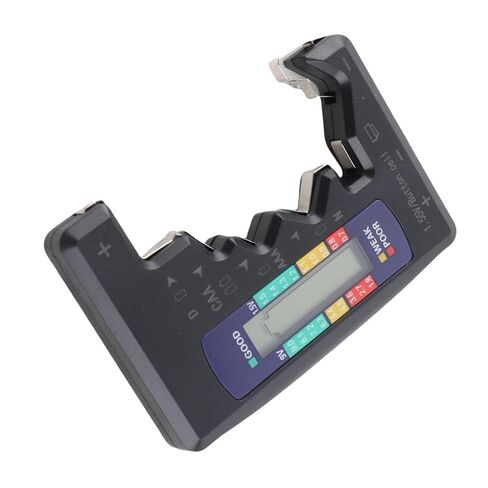 Digital LCD Universal Battery Checker, for AA AAA C D 9V & 1.5V Cells Battery Tester, Rechargeable Batteries Capacity Meter for Home (Black) in Saudi Arabia