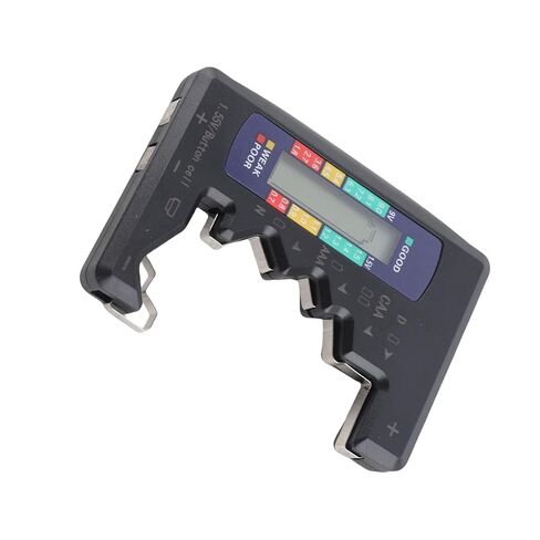 Digital LCD Universal Battery Checker, for AA AAA C D 9V & 1.5V Cells Battery Tester, Rechargeable Batteries Capacity Meter for Home (Black) in Saudi Arabia