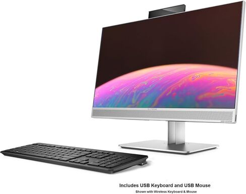 كمبيوتر مكتبي HP EliteOne 800 G4 الكل في واحد، Windows 11 Pro، 23.8 بوصة FHD (1920x1080)، Core i7-8700، ذاكرة الوصول العشوائي 8 جيجا، 256 جيجا SSD، لوحة مفاتيح وماوس، USB WiFi، USB Bluetooth (متجدد) in Kuwait