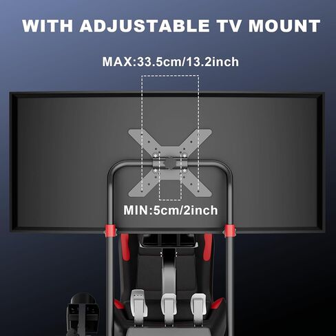 DIWANGUS Sim Racing Cockpit مع حامل شاشة - F1 Style Steel Racing Simulator Cockpit مع مقعد متوافق مع ألعاب Logitech Thrustmaster Fanatec Moza Racing in Kuwait