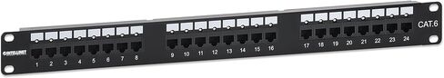 Intellinet 24 Port Cat6 Network Patch Panel with LEDs– UL Listed – 19 in Rackmount - Installer Grade 3µ Gold Plated Contacts - Lifetime Mfg Warranty 721080 in Saudi Arabia