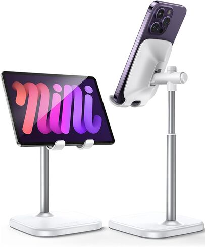Lamicall Cell Phone Stand for Desk - [Height Angle] Adjustable Sturdy Desktop Phone Holder, Office Gifts for Mothers Day Accessories for iPhone 17 16 15 14 13 Pro Max, iPad Tablet Switch, 4-10" in Saudi Arabia