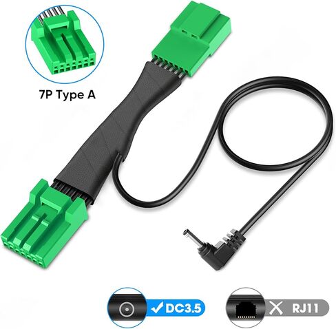 Radar Detector Power Adapter DC3.5 Plug (7Pin Type A) Compatible with Select Honda CRV,Civic,Accord,Acura ILX and More,Radar Detector Adapter Charging Cable,Easy Plug and Play,Clean Install in Saudi Arabia