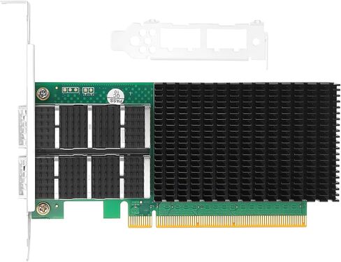 ثنائي المنفذ QSFP56 100GbE SmartNIC لـ Mellanox ConnectX-6 Dx بطاقة محول إيثرنت PCIe 4.0 x16 Zero-Touch RoCE يدعم Windows/Windows Server/Linux in Kuwait