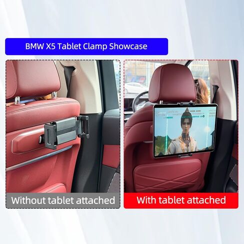 for BMW 5 Series X5 X6 X7 G05 G06 G60 G45 Tablet Holder Gravity Clamp ipad Car Holder Back Seat Road Trip Essentials (Gravity Clamp) in Saudi Arabia