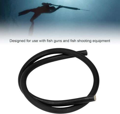 Alomejor Latex Rubber 3x14mm Latex Tube Tube Rubber Hose Speargun Band for Spearfishing (Black) in Saudi Arabia