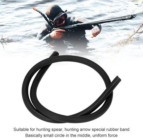 Alomejor Latex Rubber 3x14mm Latex Tube Tube Rubber Hose Speargun Band for Spearfishing (Black) in Saudi Arabia