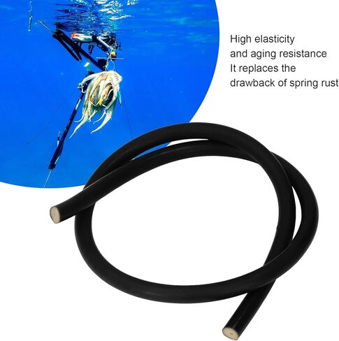 Alomejor Latex Rubber 3x14mm Latex Tube Tube Rubber Hose Speargun Band for Spearfishing (Black) in Saudi Arabia