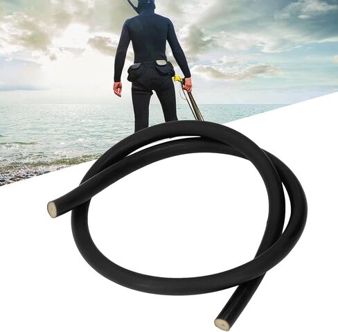 Alomejor Latex Rubber 3x14mm Latex Tube Tube Rubber Hose Speargun Band for Spearfishing (Black) in Saudi Arabia