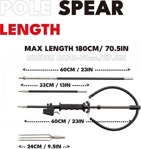 6' Carbon Fiber Pole Spear with Two-Stage EVO Trigger-Release Grip, 3-Prong Tip, and Travel Bag in Saudi Arabia