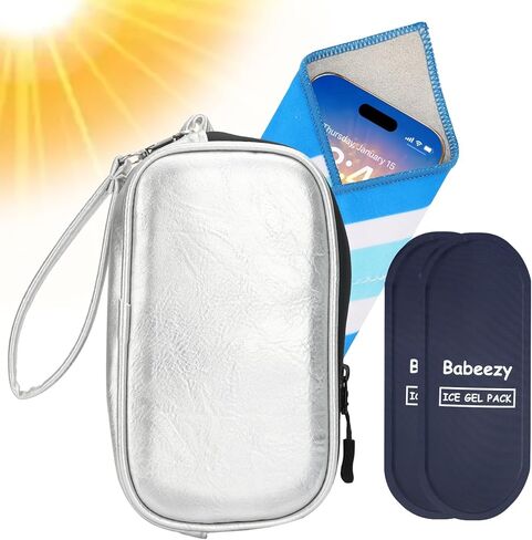 Thermal Phone Cooling Pouch for Beach & Pool iPhone Cooling Bag with 2 Reusable Gel Packs Prevent Overheating Phone Cooler Bag for Summer Heat in Saudi Arabia