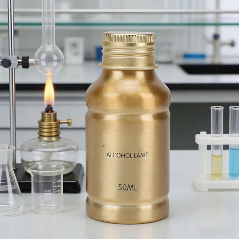 banapoy Alcohol Lamp, 50ml Portable Aluminum Alloy Alcohol Lamp with Sealed Design and Lid, Rustproof Metal Case for Outdoor Hiking Laboratory Camping Picnic in Saudi Arabia
