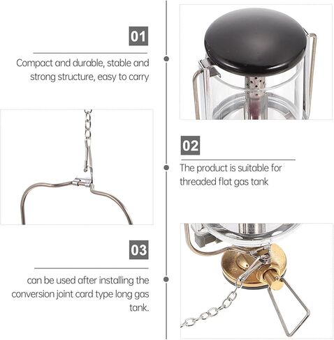 Totority Multifunction Gas Camping Lantern Outdoor Tent Lamp Emergency Travel Lamp Portable Fuel Lantern for Hiking and Fishing in Saudi Arabia