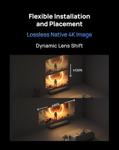 جهاز عرض XGIMI Horizon 20 4K RGB ثلاثي ليزر منزلي وشاشة عرض بإطار ثابت 100 بوصة 16:9 HD& in Saudi Arabia