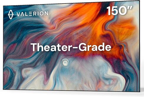 شاشة عرض بإطار ثابت مقاس 200 بوصة من Valerion، كسب 1.3 ديسيبل، 80% PQE، 4K/8K Ultra HD، شاشة عرض ثلاثية الأبعاد مثبتة على الحائط، تعمل مع أجهزة العرض الطويلة والقصيرة والقصيرة جدًا in Kuwait