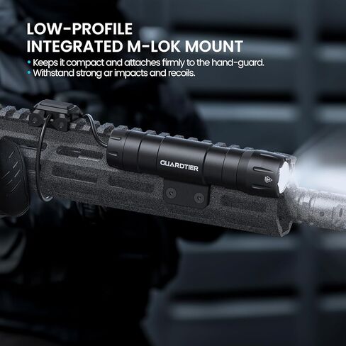 ضوء Guardtier M105 3000 لومن، متوافق مع مصباح يدوي Mlok القابل لإعادة الشحن مع مفتاح الضغط، لوحة التركيب متضمنة in Saudi Arabia
