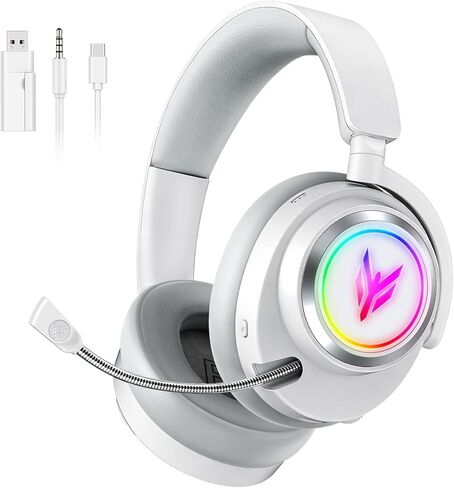 Wireless Gaming Headset for PS5 PS4 PC Switch Mac - 2.4GHz USB/Type-C & Bluetooth 5.4 RGB Headphones with 100H Battery, 7.1 Surround Sound, Noise Cancelling Mic & 3 Audio Modes (HiFi/Music/Game) in Saudi Arabia