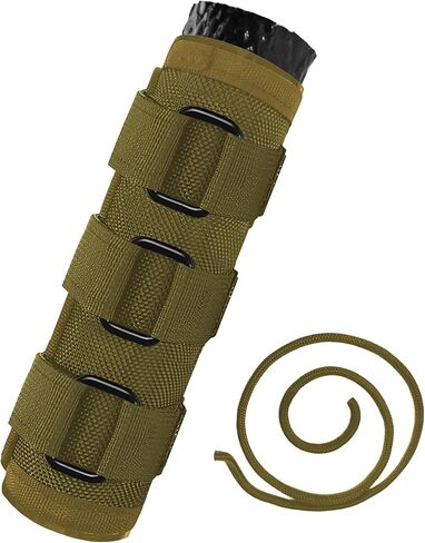 Heat Resistant Suppressor Cover 7Inch, High-Temp Fireproof Suppressor Wrap with Insulated Microfiber Sleeve, Non-Slip Adjustable Silencer Cover for Shooting & Hunting in Saudi Arabia