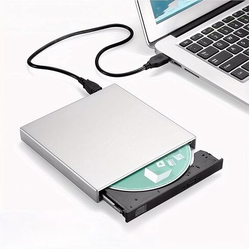 Portable External DVD CD Drive, CD DVD ROM Player CD-RW DVD-RW Burner Writer Recorder, USB External Optical Drive for Laptop Desktop PC with Storage Bag in Saudi Arabia