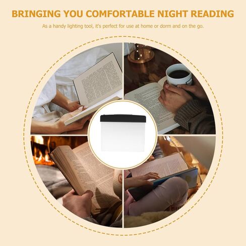 DOITOOL LED Panel Reading Light Flat Book Light Eye Protection Clip-on Lamp for Night Reading and Studying in Bed, Black in Saudi Arabia