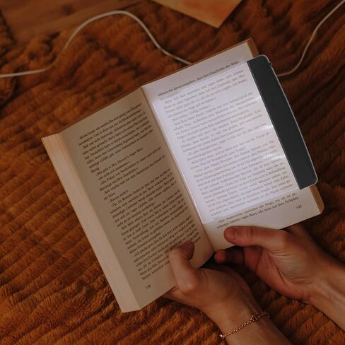 DOITOOL LED Panel Reading Light Flat Book Light Eye Protection Clip-on Lamp for Night Reading and Studying in Bed, Black in Saudi Arabia
