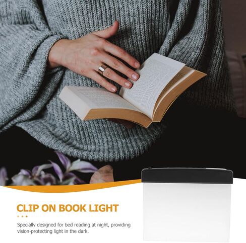 DOITOOL LED Panel Reading Light Flat Book Light Eye Protection Clip-on Lamp for Night Reading and Studying in Bed, Black in Saudi Arabia